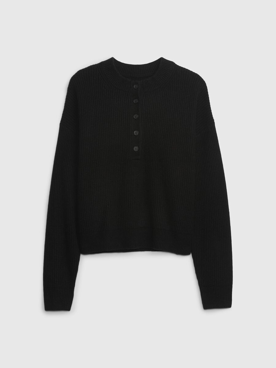 Oversized pullover with granddad neckline_3