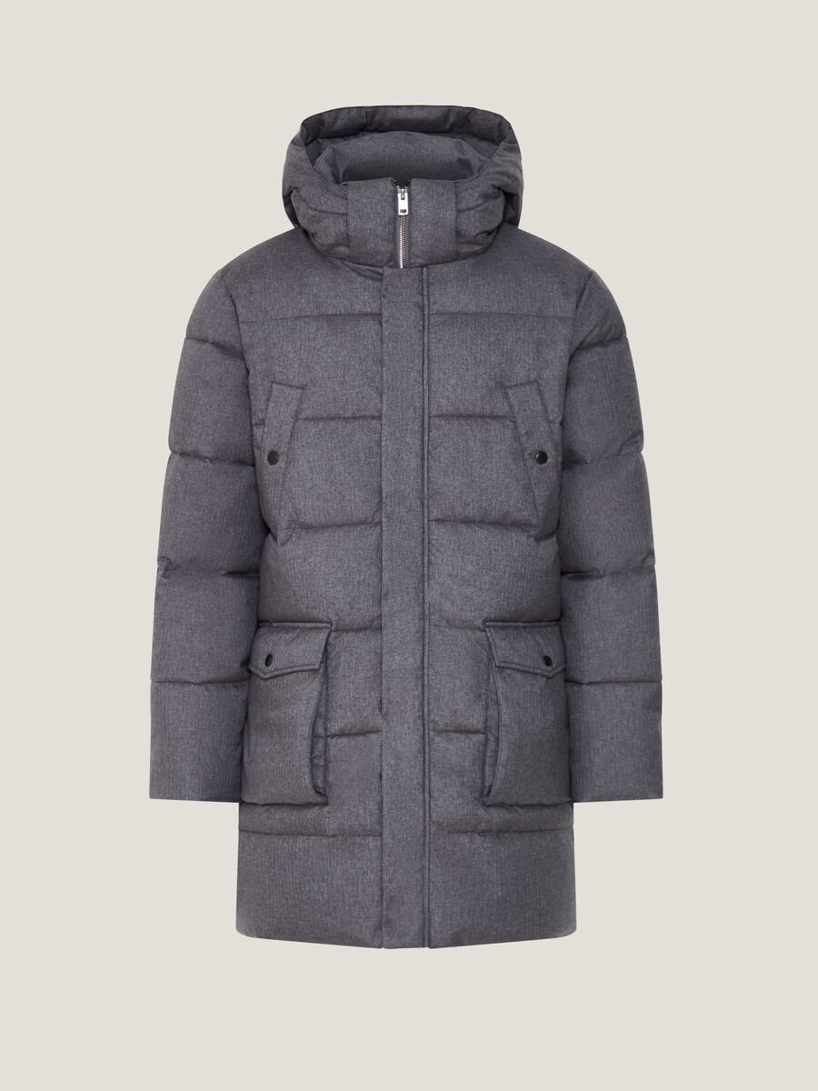 Quilted down jacket with hood_3