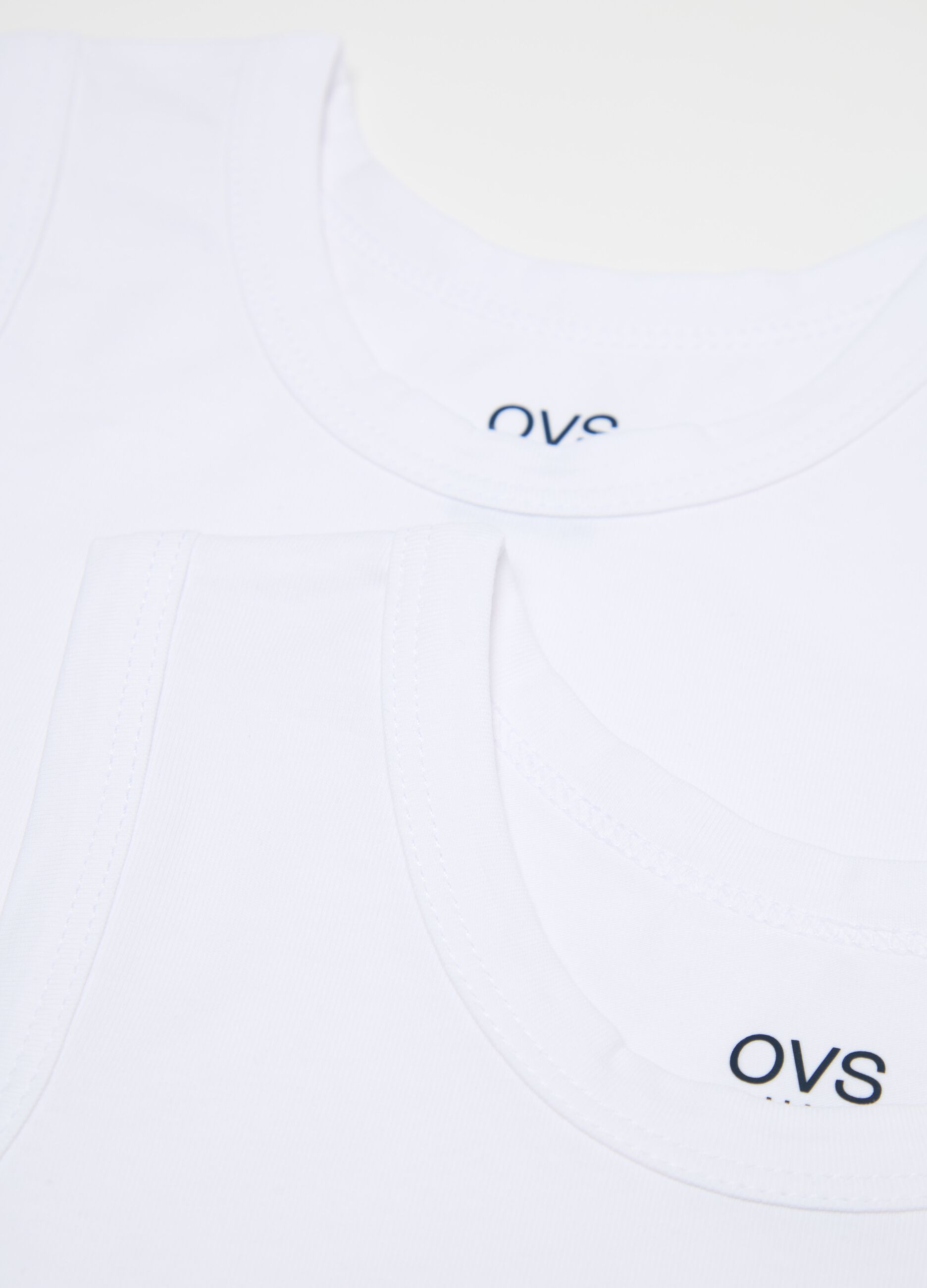 Two-pack racerback vests in organic cotton