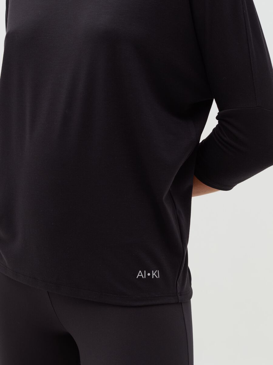 AI•KI T-shirt with three-quarter sleeves_4