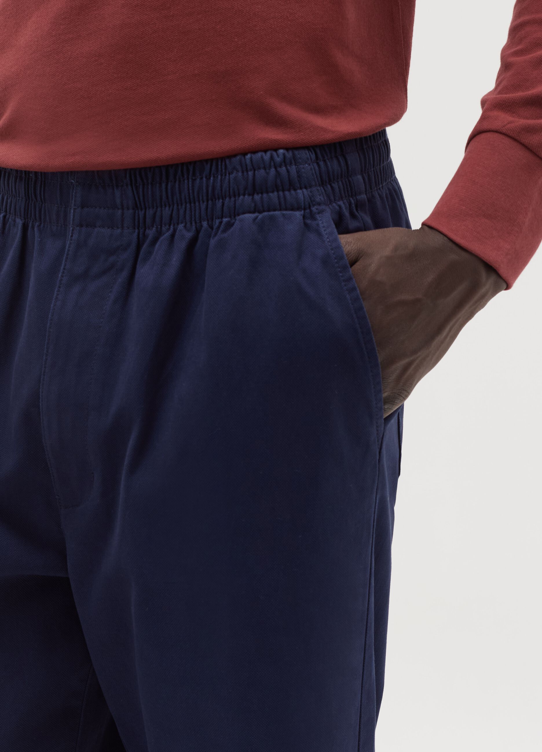 Chino trousers in stretch Oxford cotton