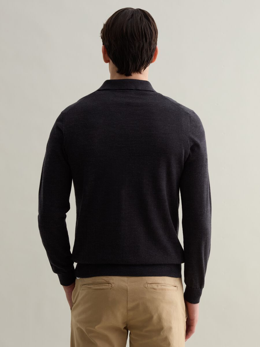 Merino wool top with polo neck_3