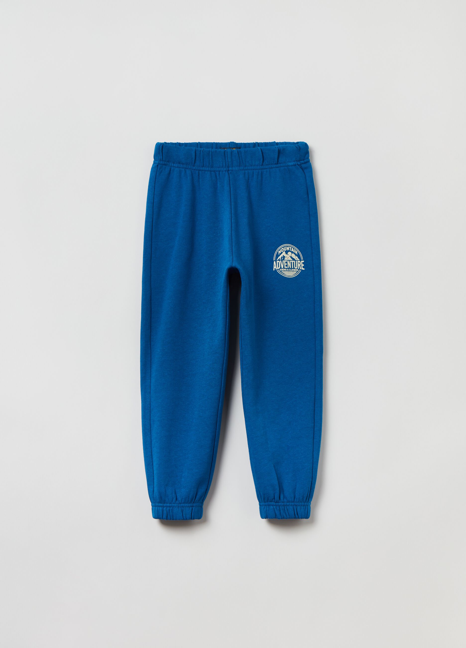 Fleece joggers with elasticated edging