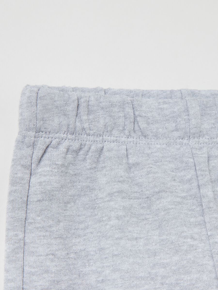 Fleece joggers with elasticated edging_0