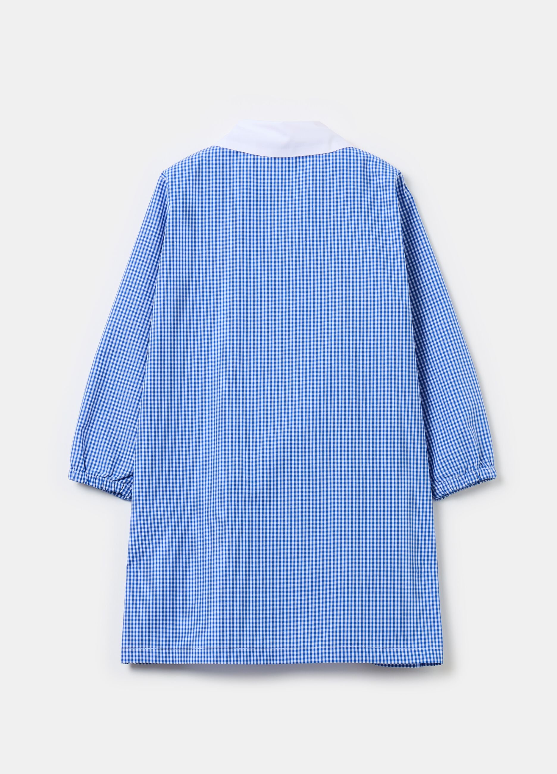 Gingham smock with zip and Spidey embroidery