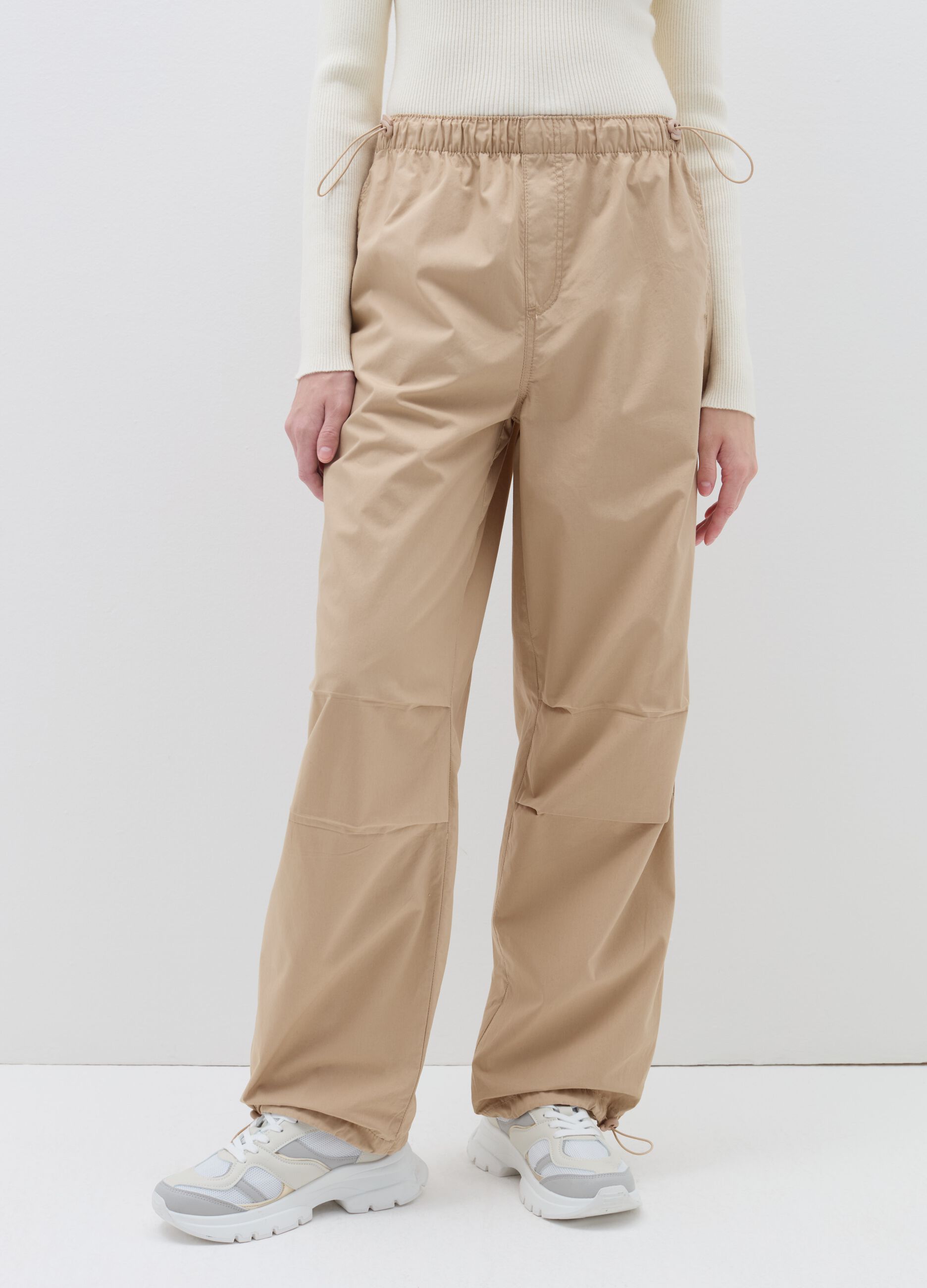 Cotton parachute trousers