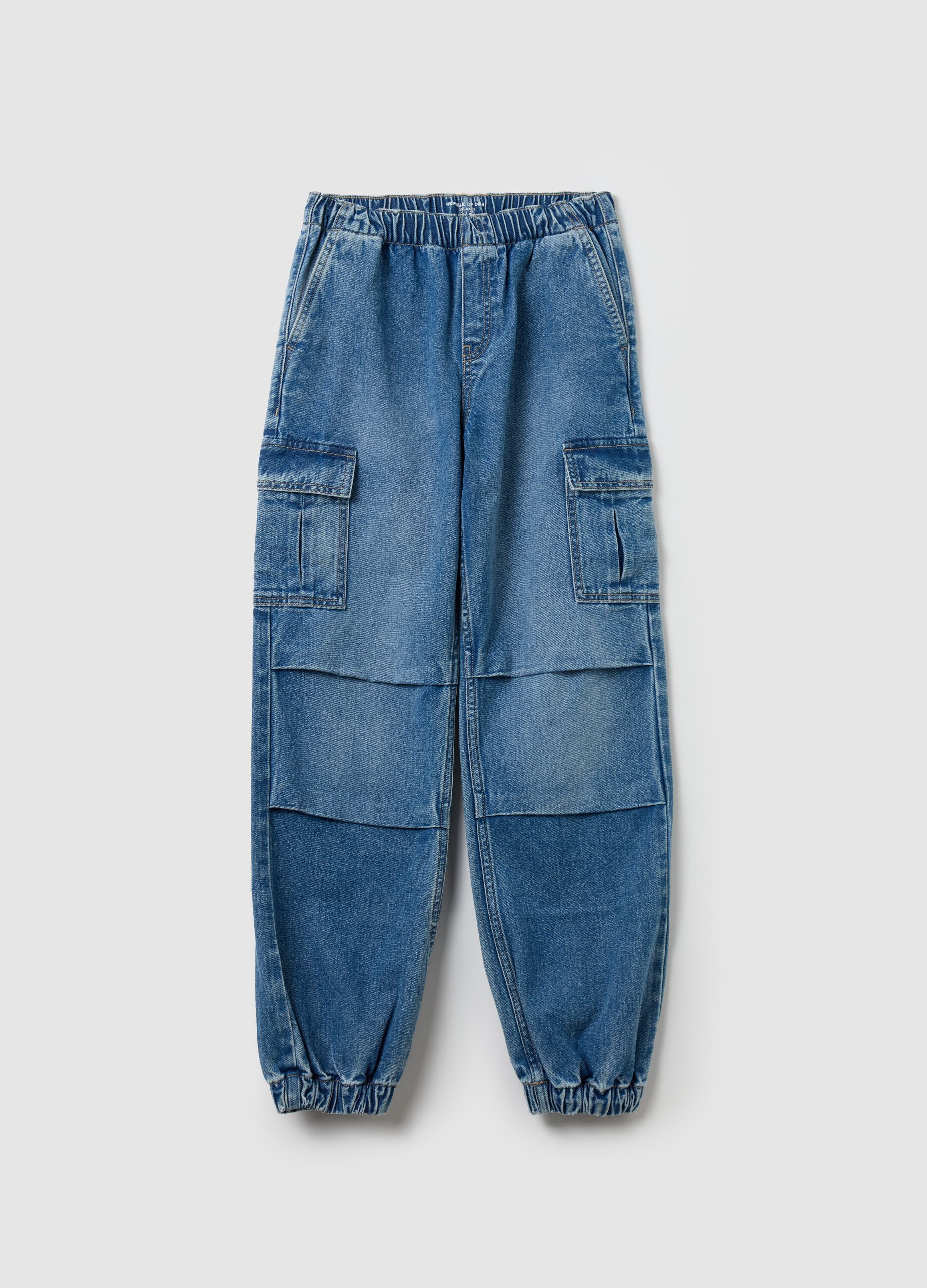 Parachute joggers in denim