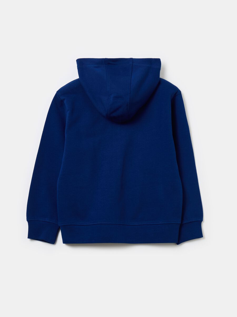 Full-zip sweatshirt in French terry with hood_1