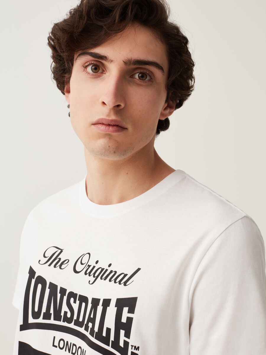 Cotton T-shirt with Lonsdale print_1