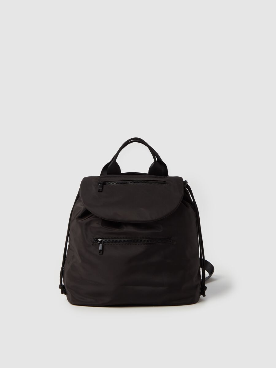 Mini backpack in nylon with double handles_0