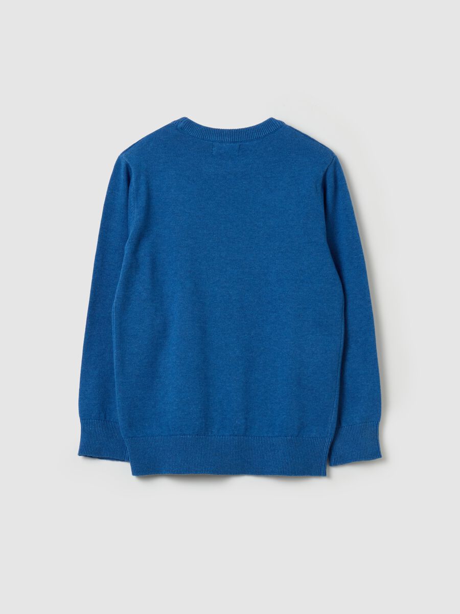 Cotton pullover with round neck_0