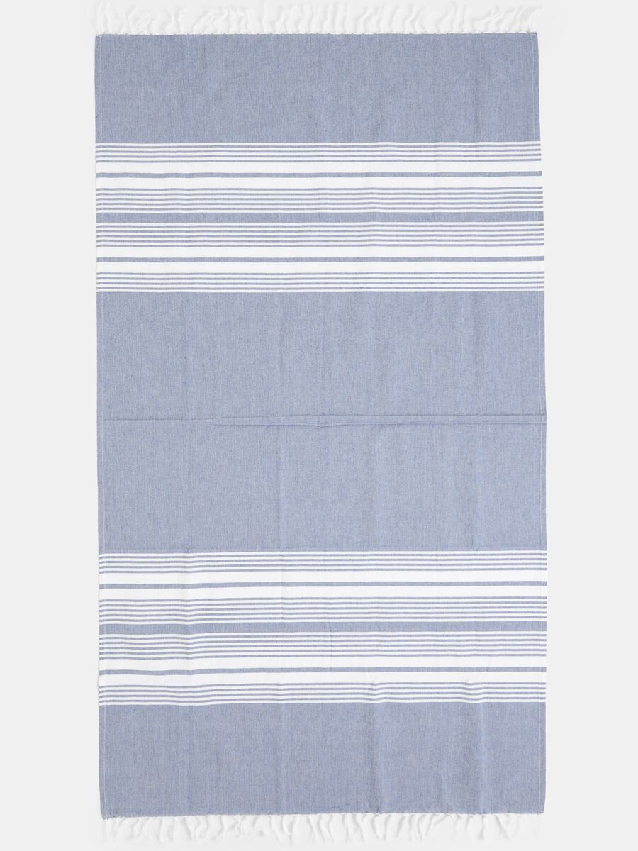 Striped beach towel in cotton_0