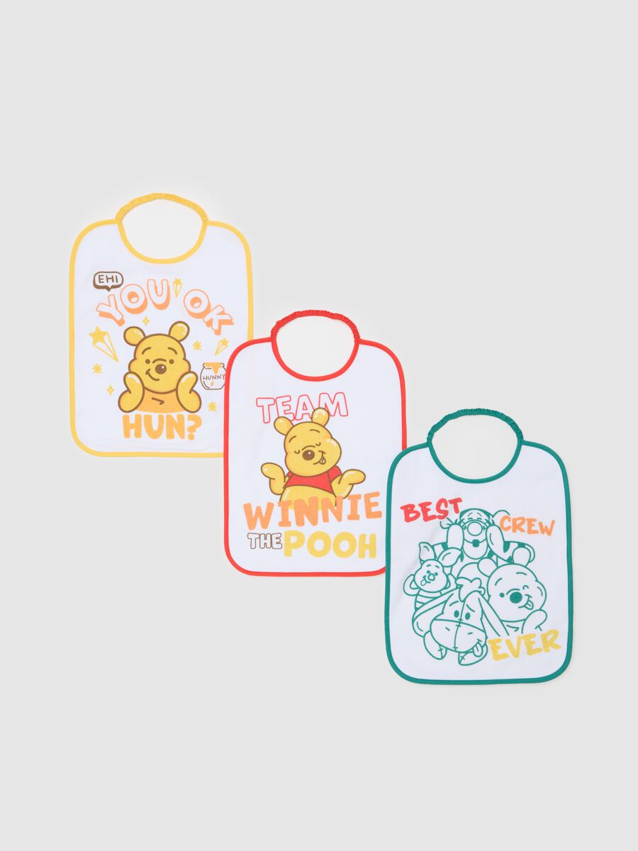 Three-pack Winnie the Pooh bibs with PEVA backing_0