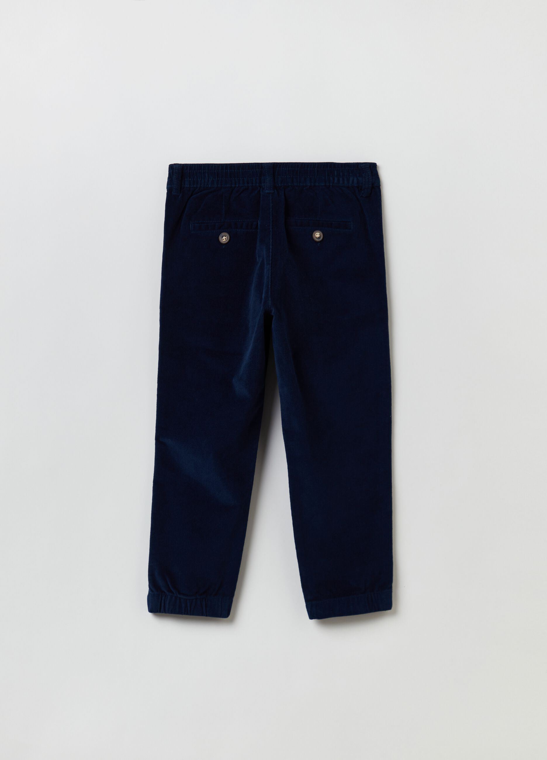 Corduroy joggers with pockets