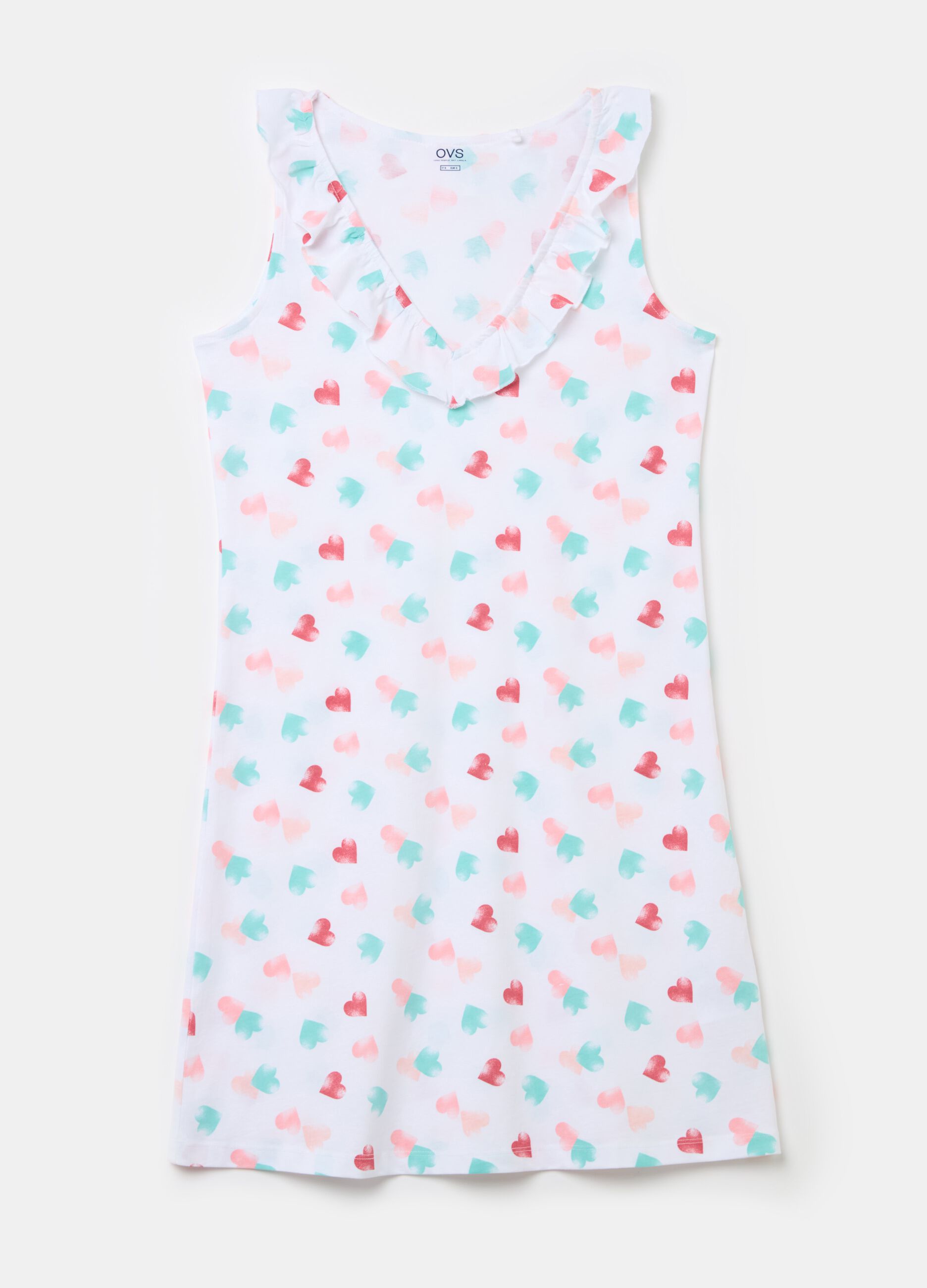 Nightdress with hearts print