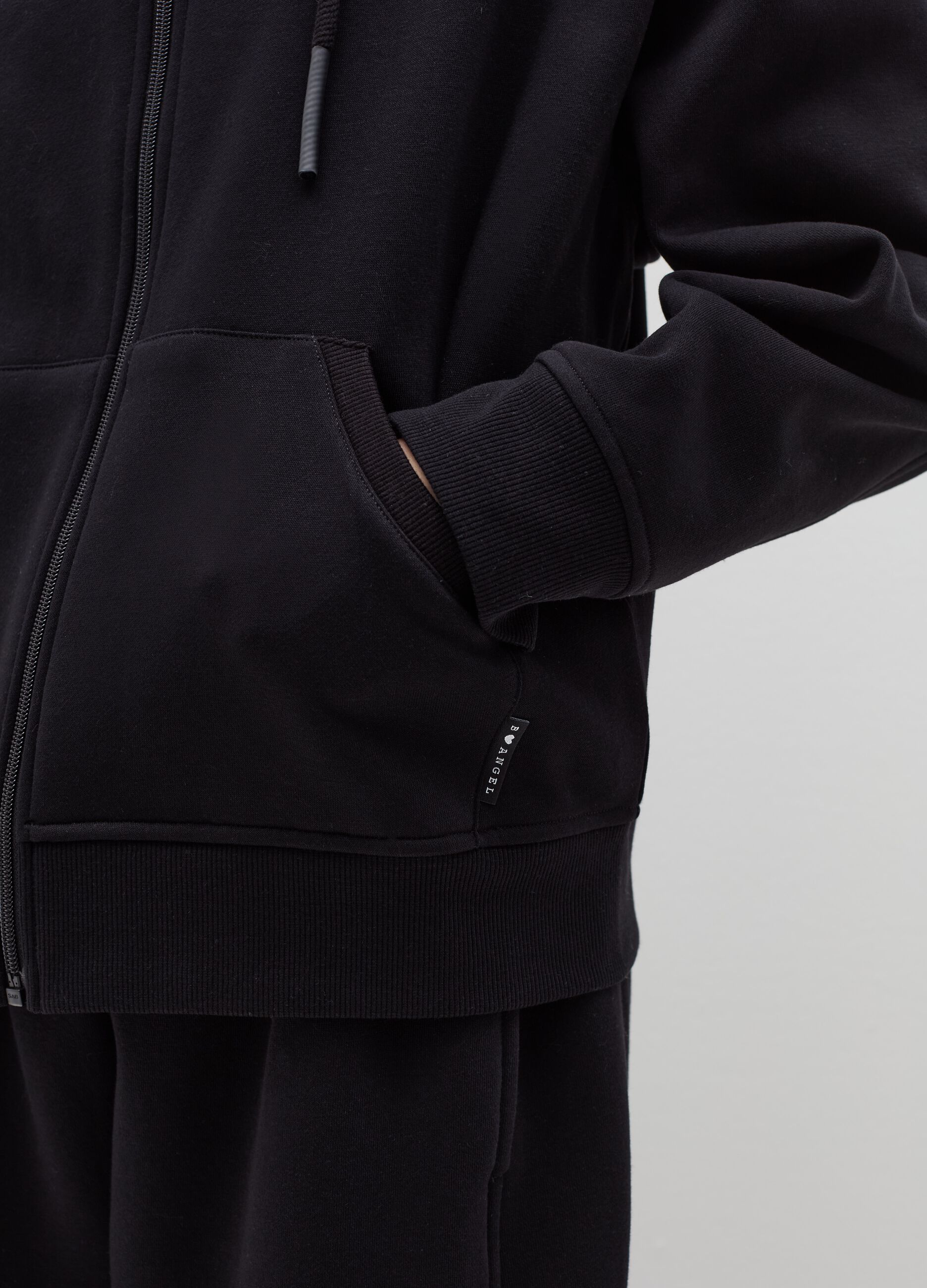 Felpa over full-zip con cappuccio