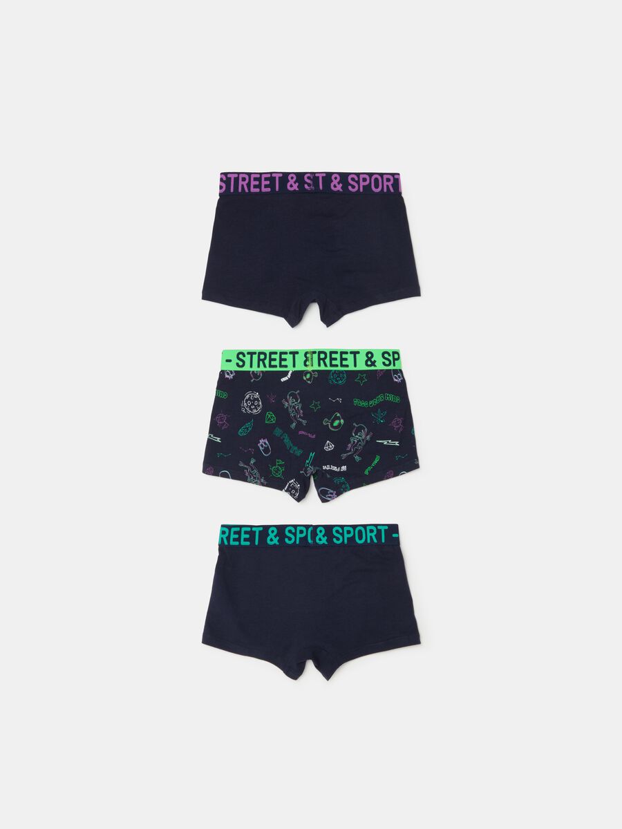 Three-pack boxer shorts with print in organic cotton_1