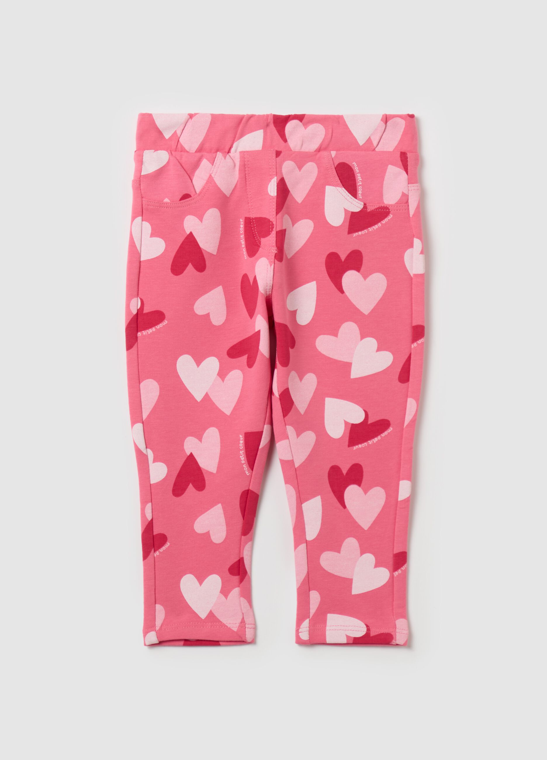 Treggings in stretch cotton with print