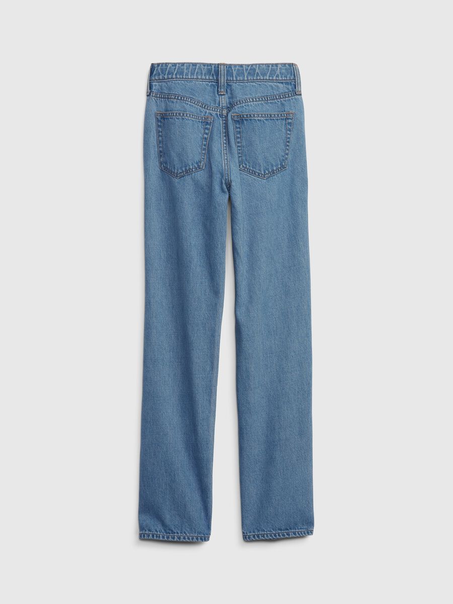 Loose-fit, high-waist jeans with diamanté_1
