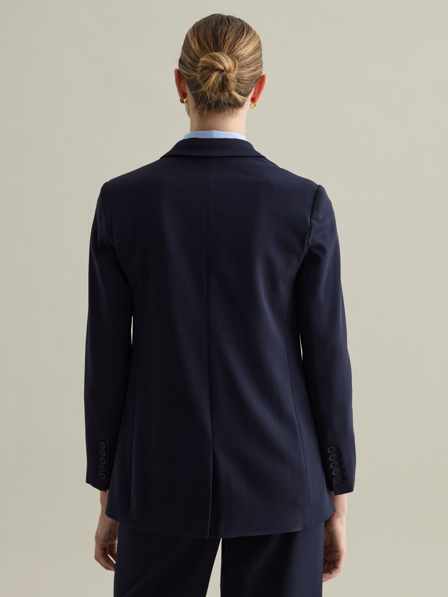 Contemporary solid colour single-breasted blazer_2