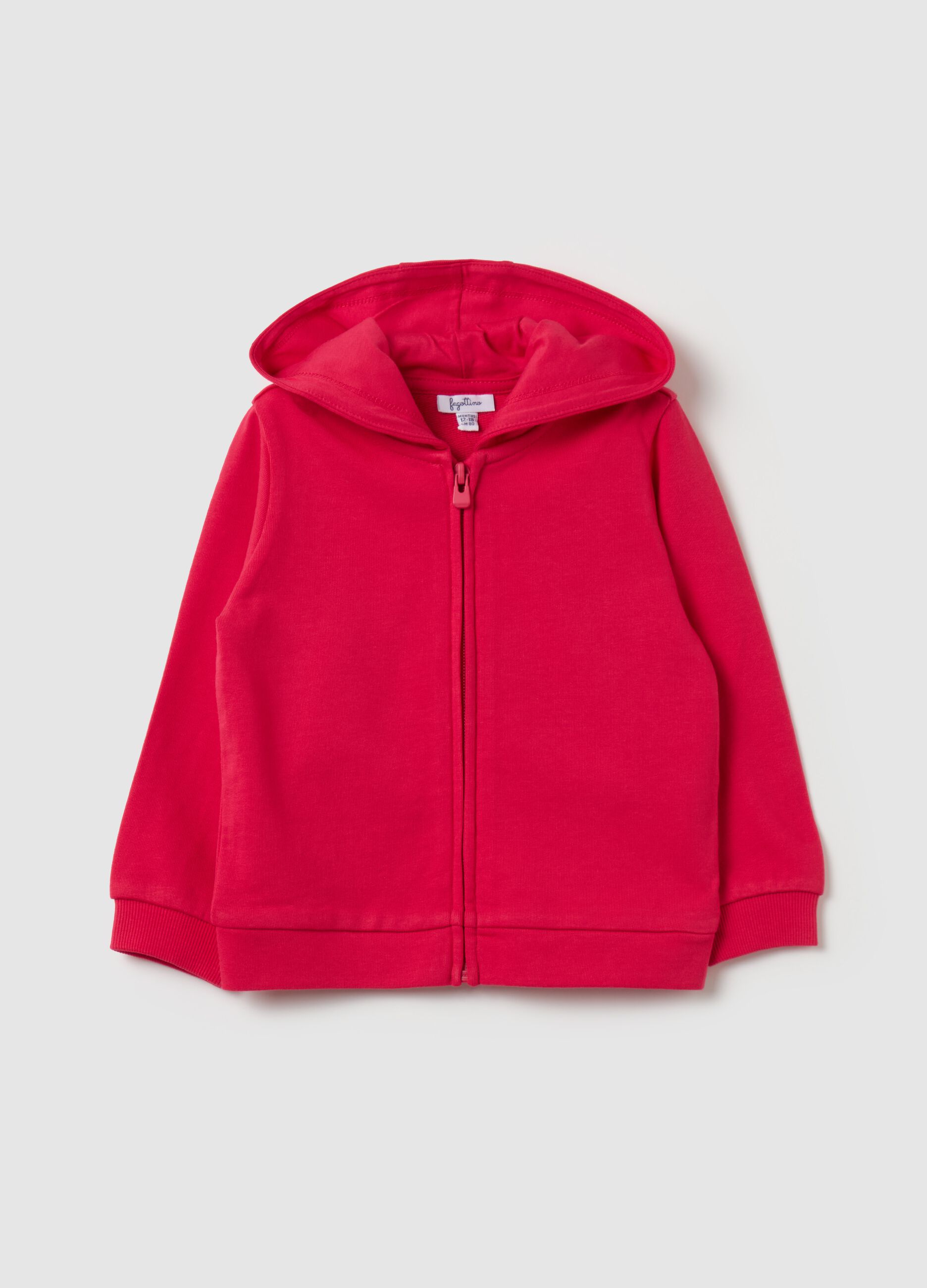 Full-zip sweatshirt in French terry with hood