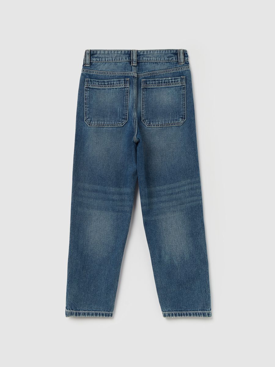 Relaxed-fit jeans with abrasions_1