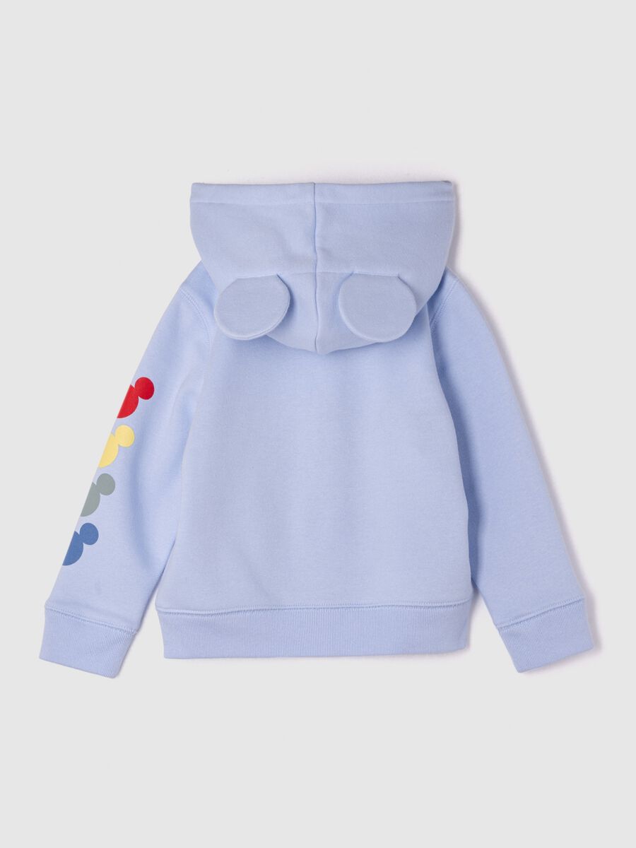 Full-zip sweatshirt with hood and Disney Mickey Mouse and logo print_2