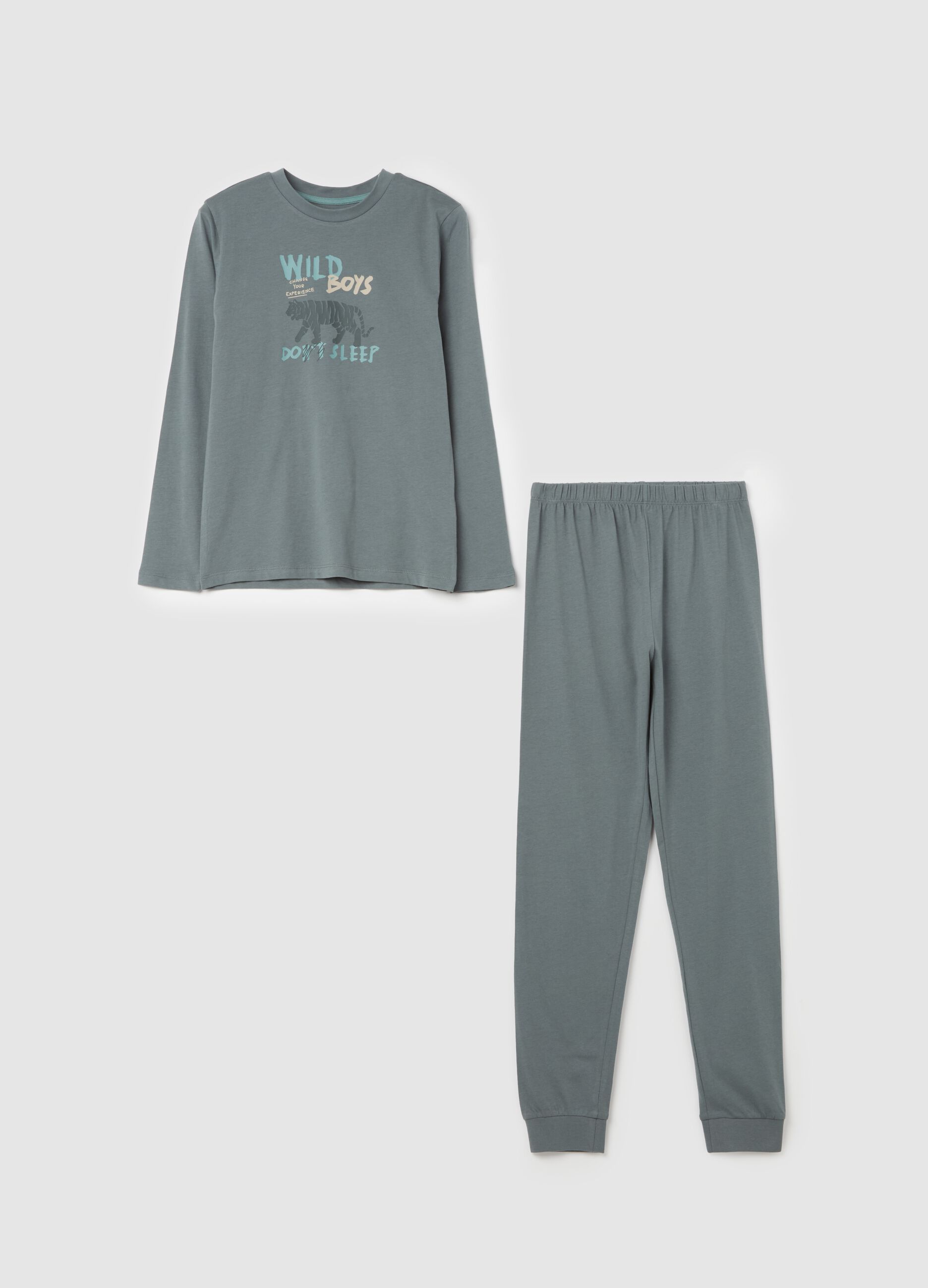 "Wild Boy Don't Sleep” pyjamas in organic cotton