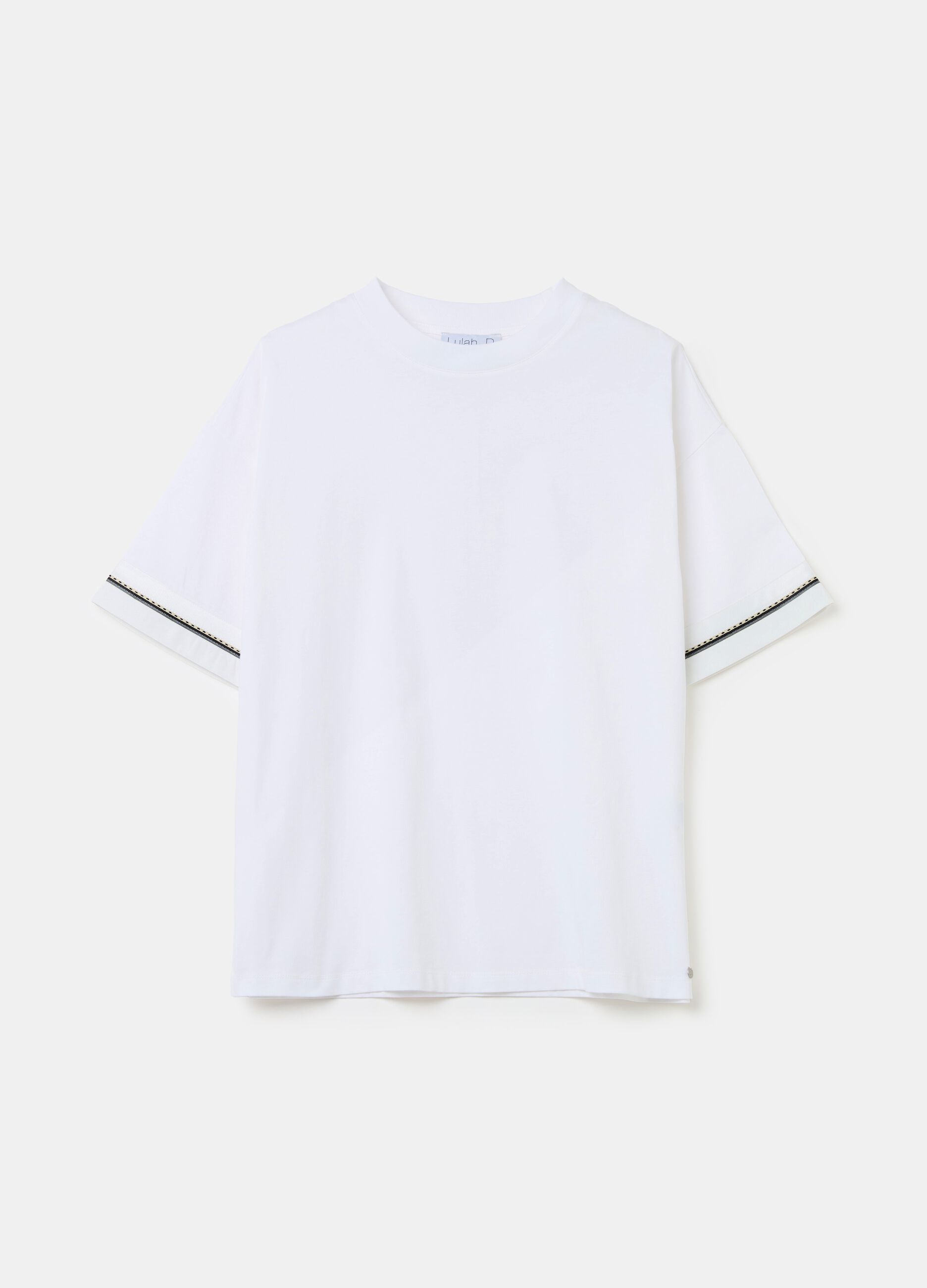 Oversized T-shirt with contrasting inserts