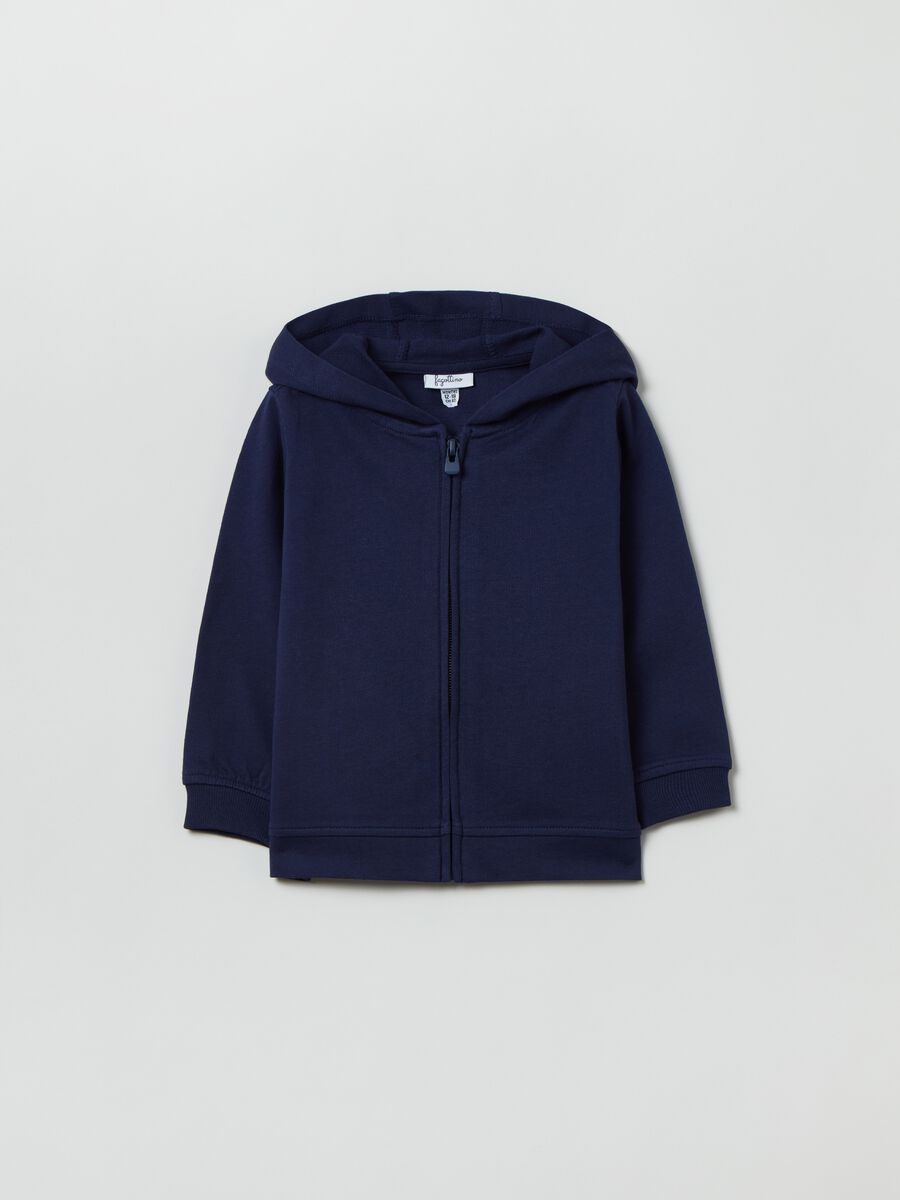 Full-zip in French Terry con cappuccio_0