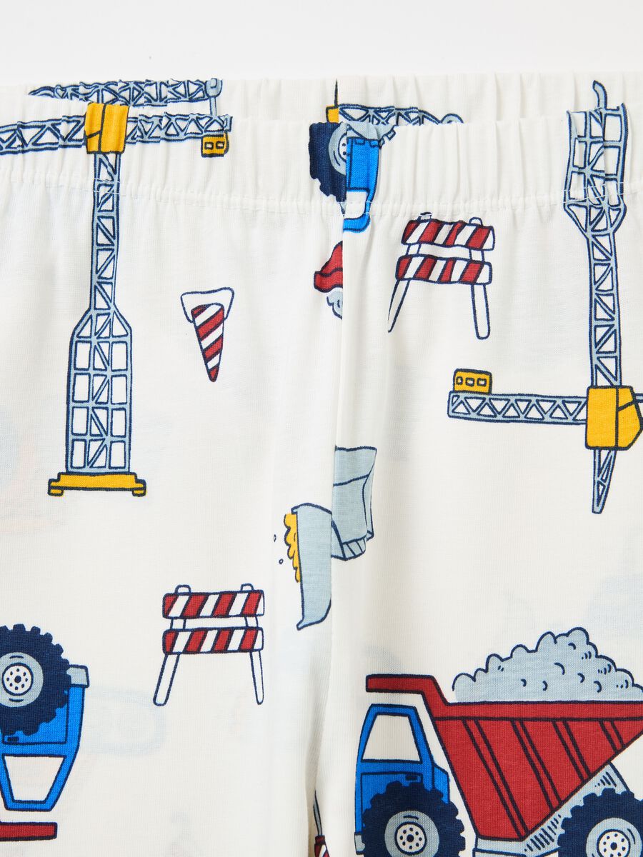 Pyjamas in organic cotton with machinery print_3