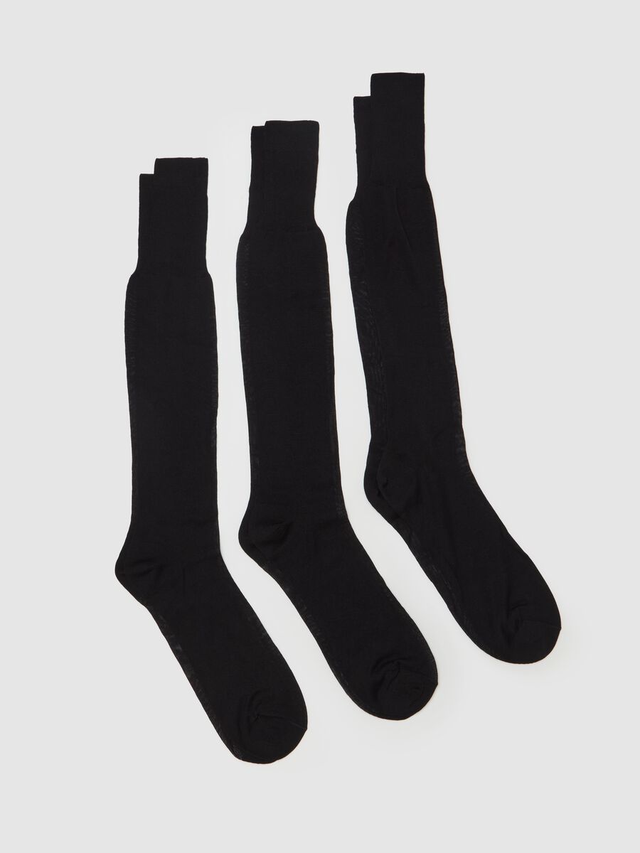 Three-pair pack long socks in Scottish yarn_0