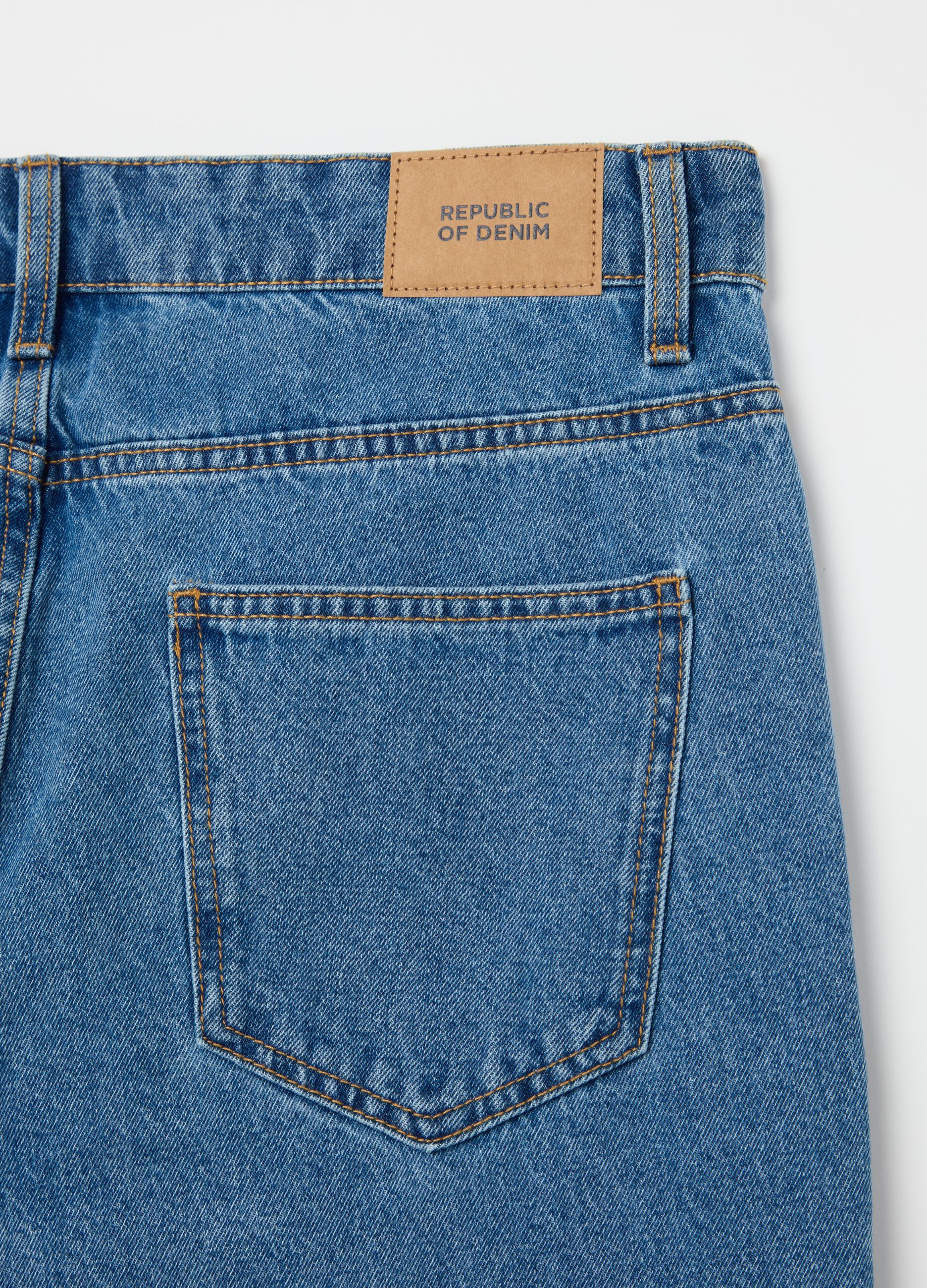 Slim-fit acid-wash jeans