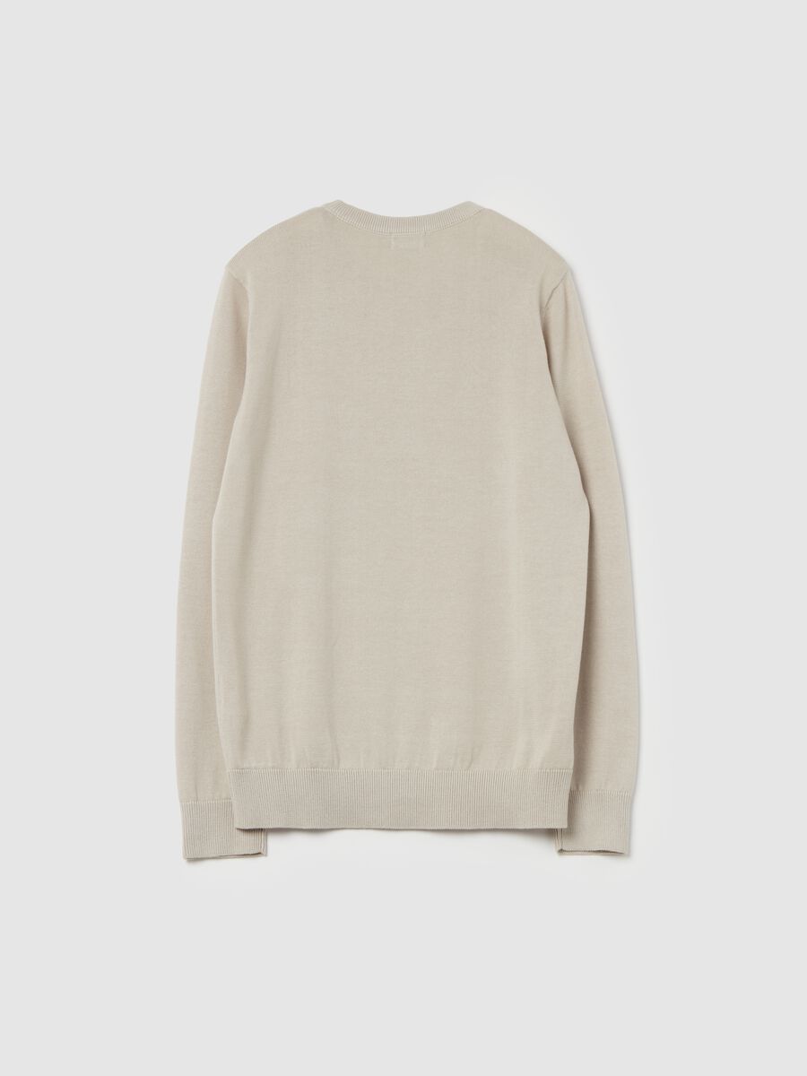 Cotton pullover with round neck_1