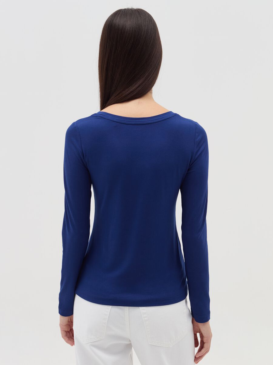 Long-sleeved T-shirt in stretch viscose_2