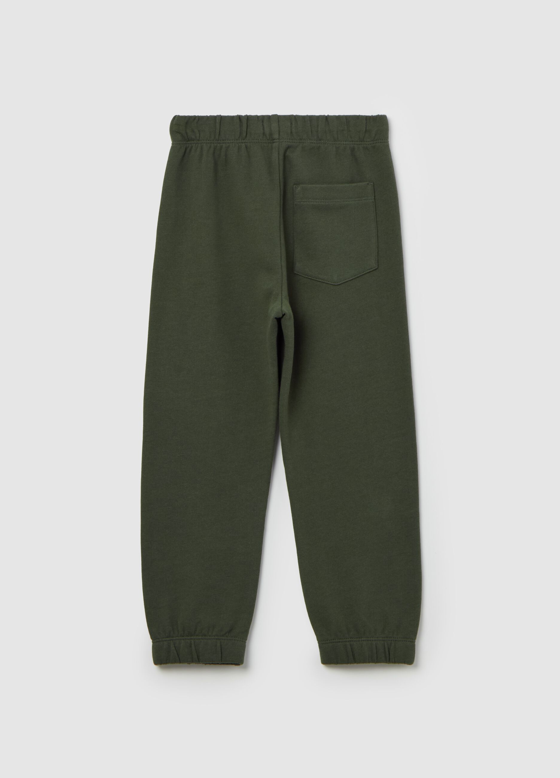 Fleece joggers with drawstring