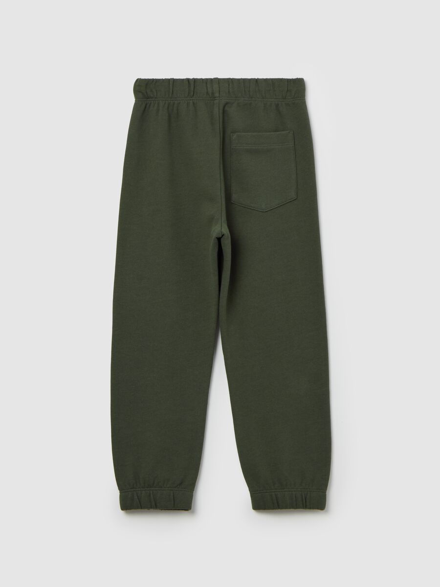 Fleece joggers with drawstring_1