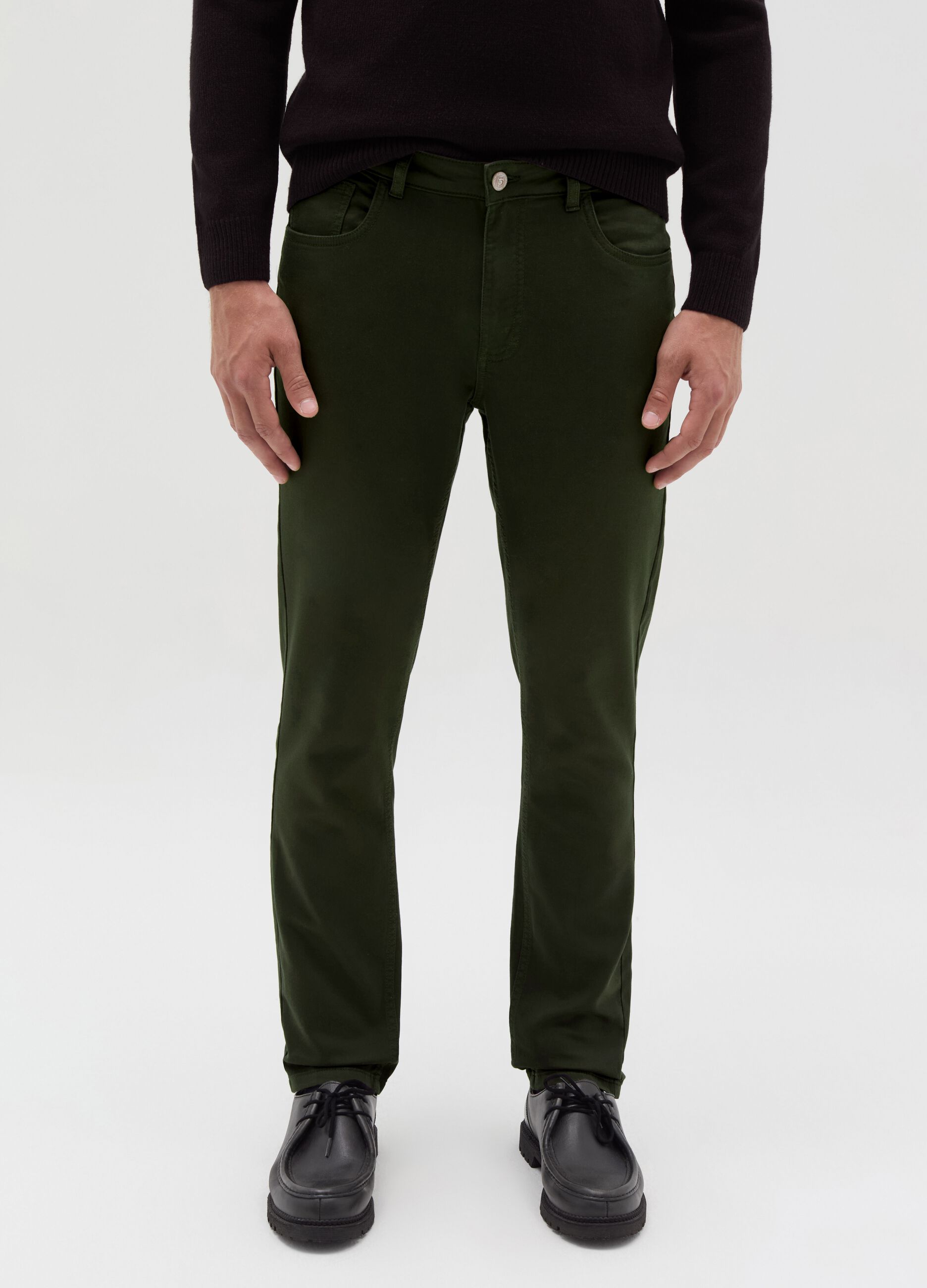 Five-pocket slim-fit trousers