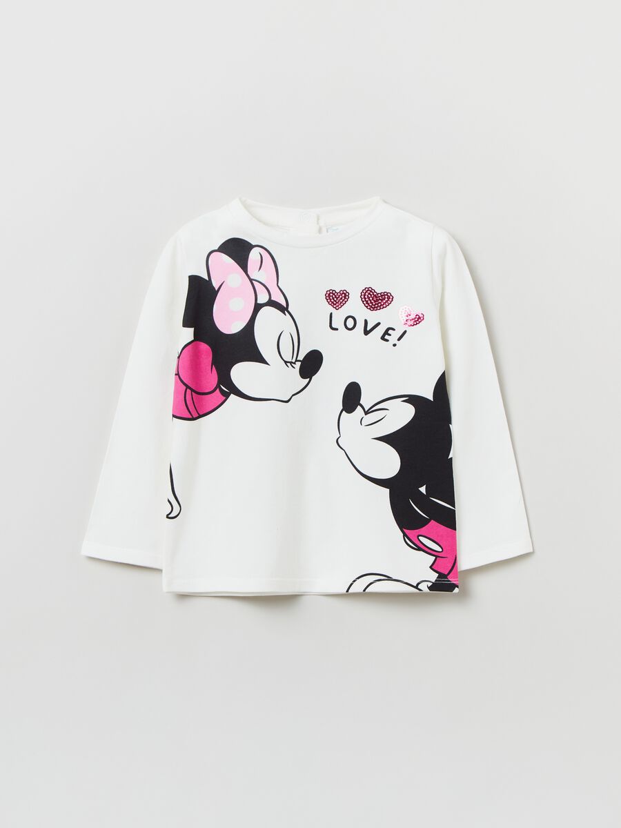 T-shirt a maniche lunghe Minnie e Topolino _0