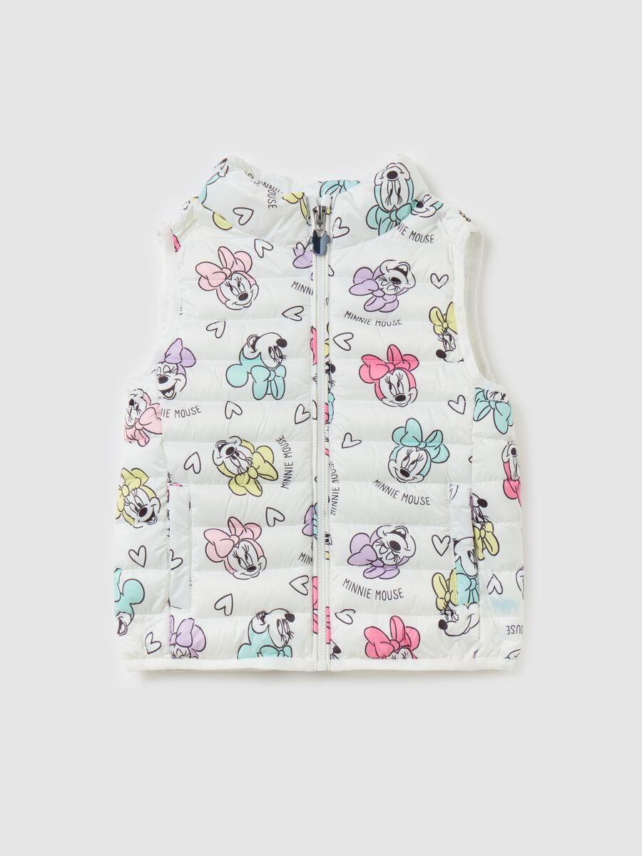 Padded gilet with Minnie Mouse print_0