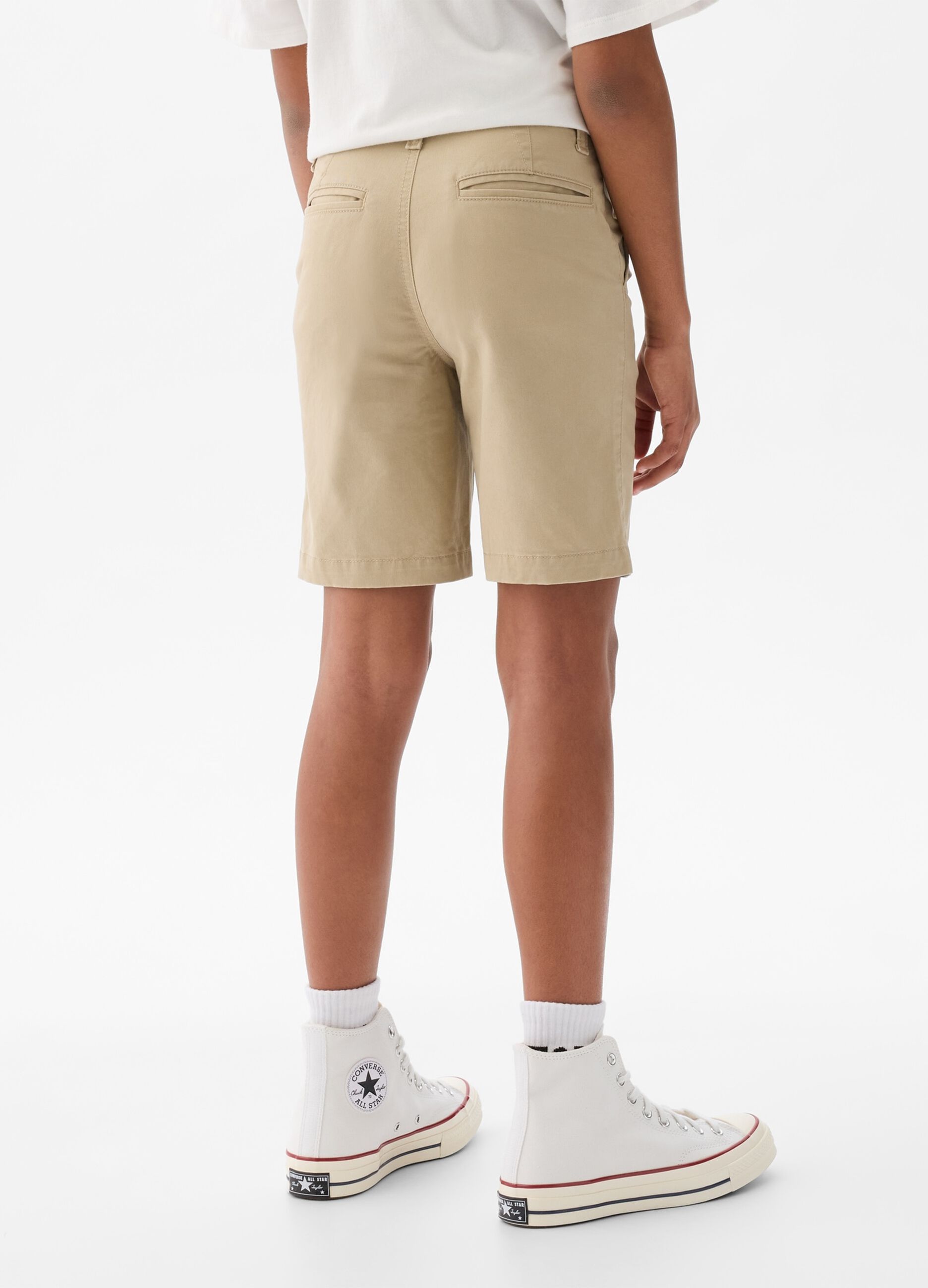 Stretch cotton regular-fit Bermuda shorts