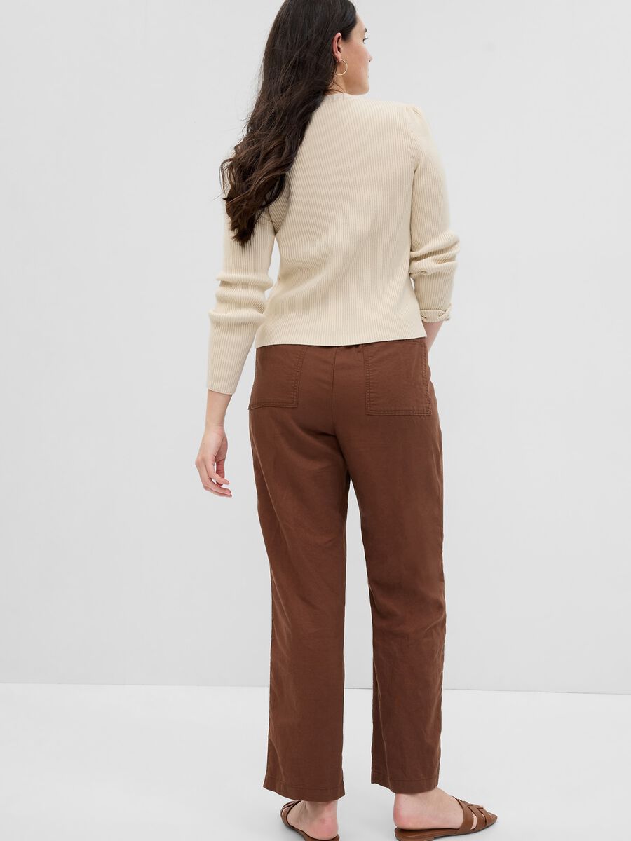 Straight-fit trousers in linen and cotton_4