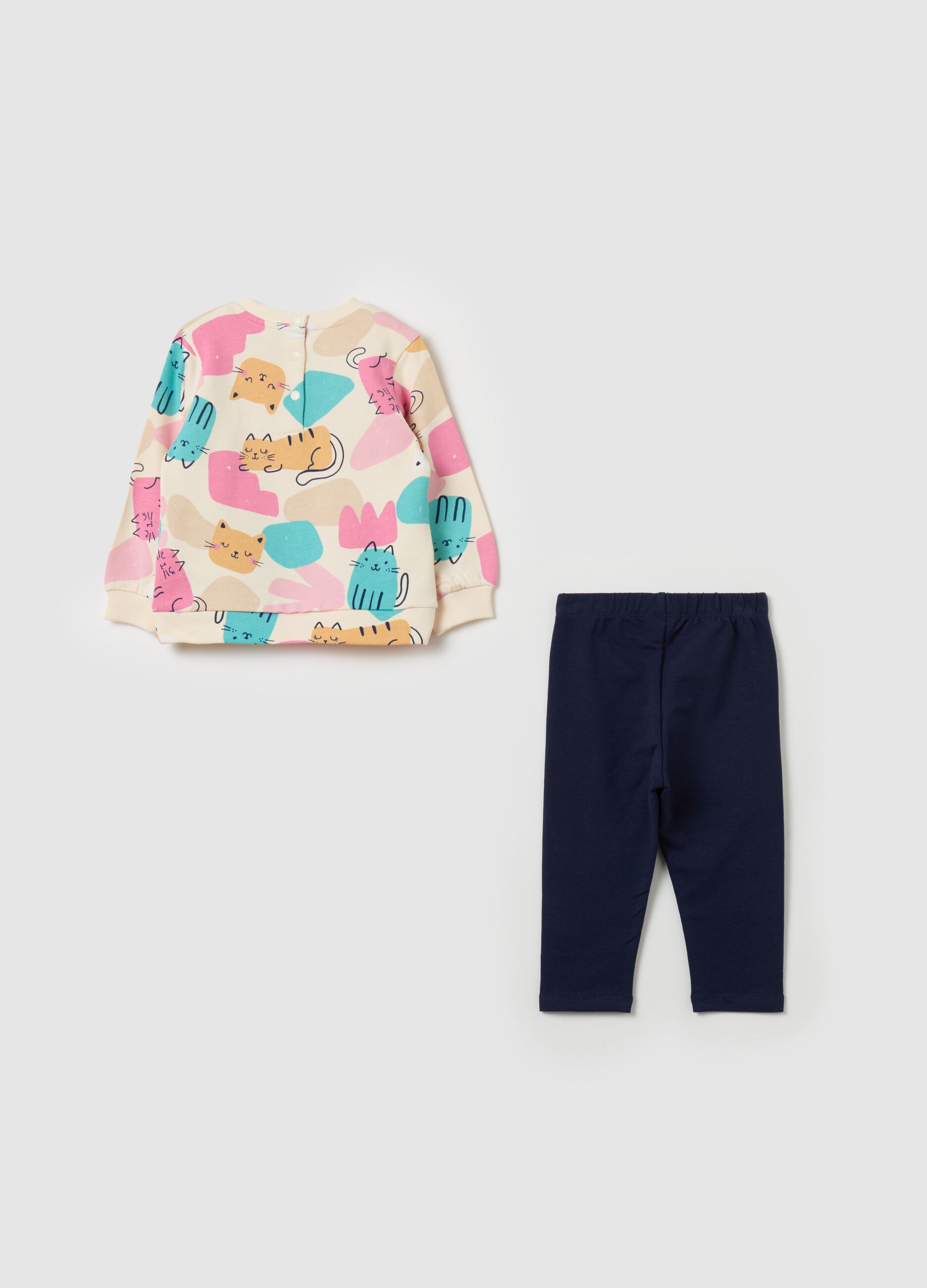 Cotton jogging set with print