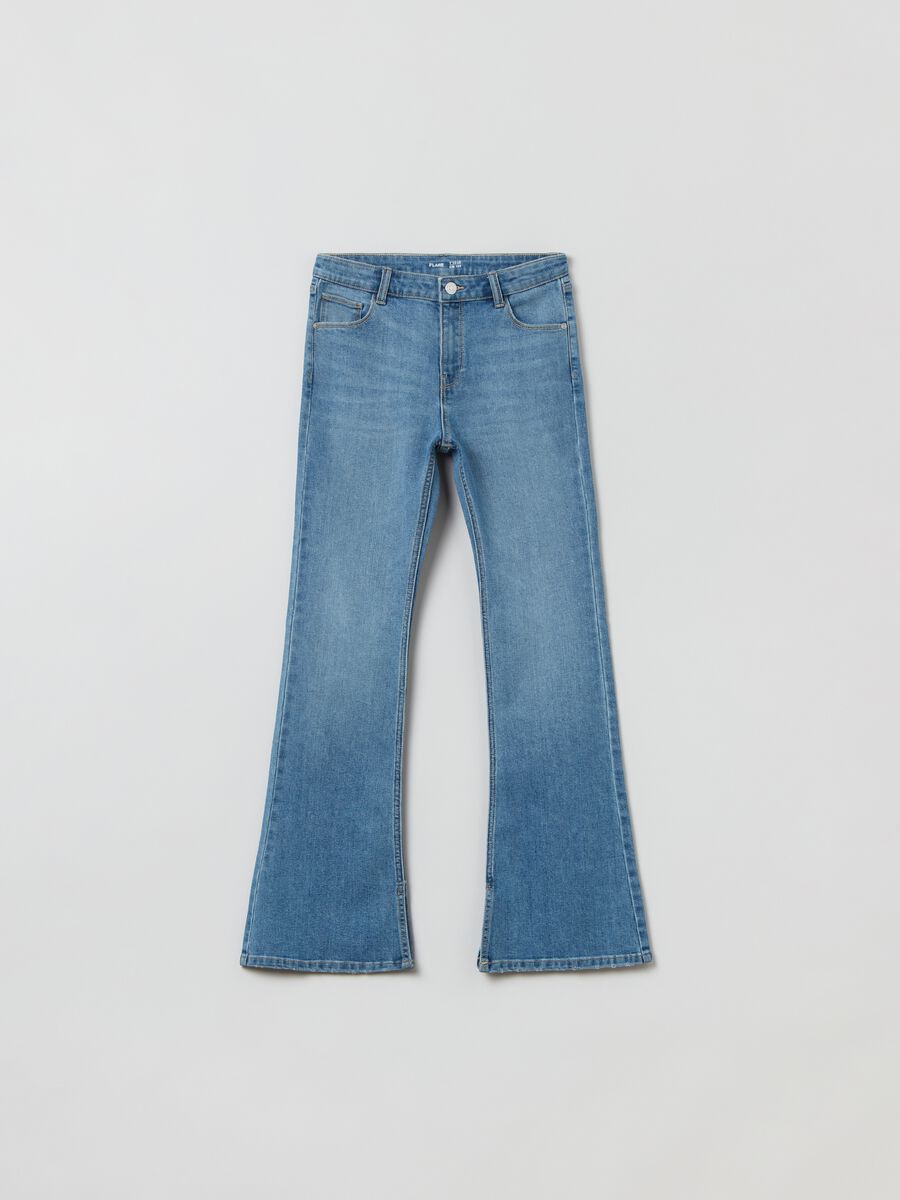 Flare-fit jeans with five pockets_0
