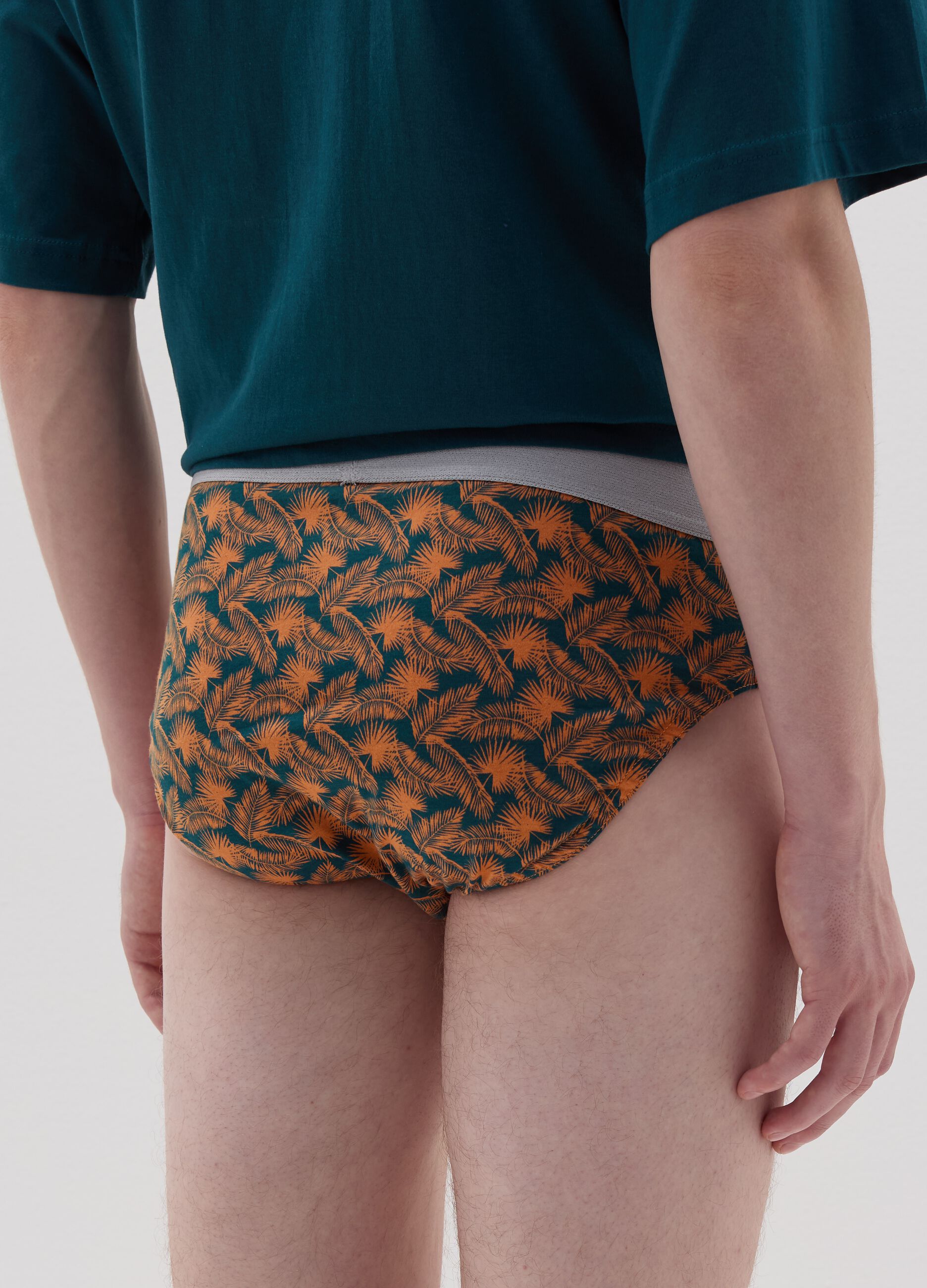 Five-pack briefs in organic cotton with print