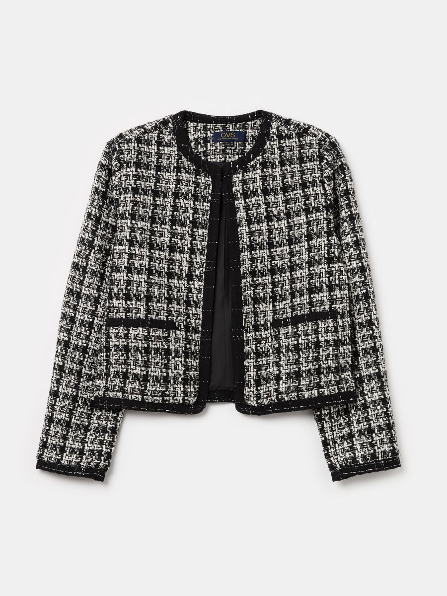 Two-tone tweed blazer_4