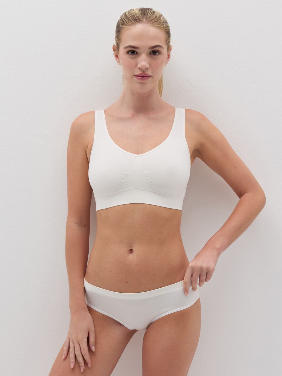 The One seamless bralette with wide shoulder straps_0