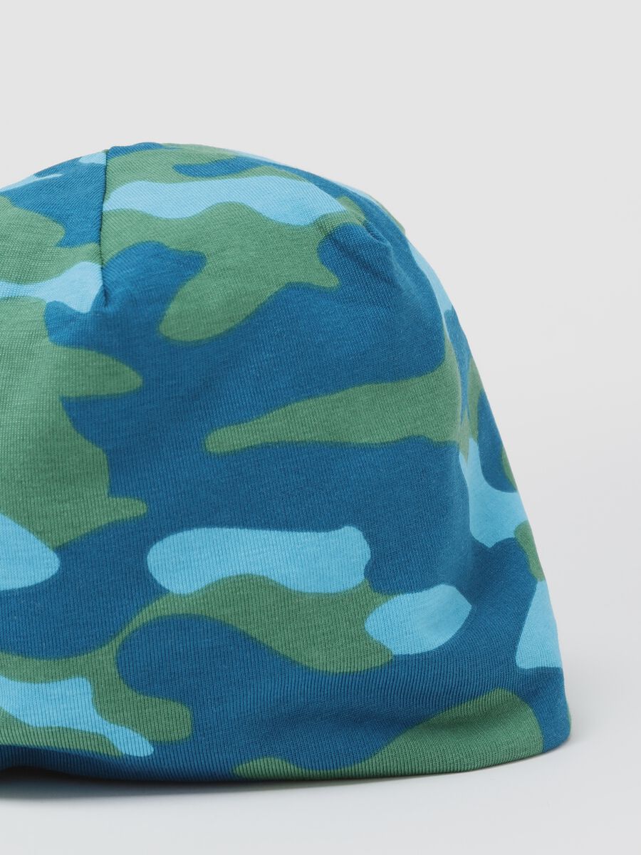 Camouflage hat in organic cotton_2