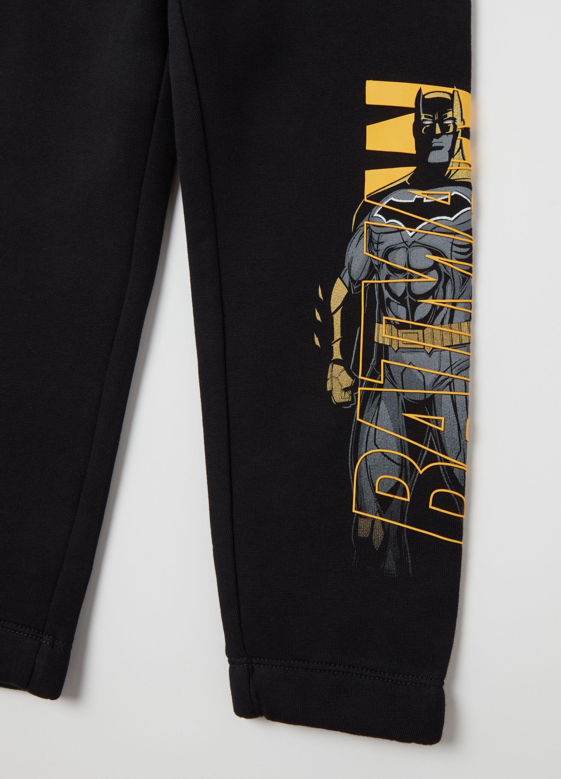 Joggers with drawstring and Batman print