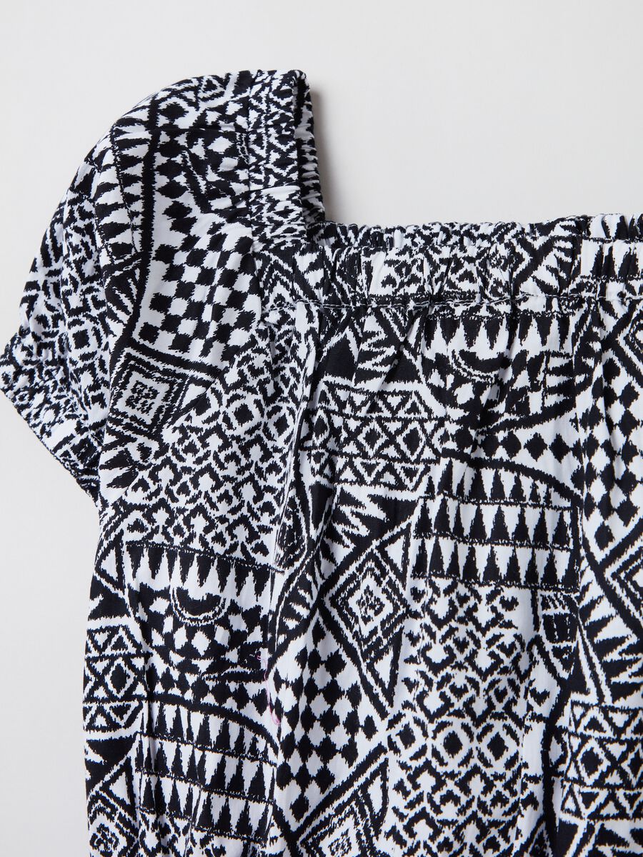 Cotton blouse with all-over print_2